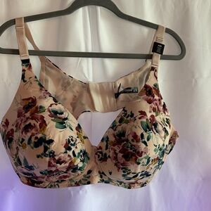 Torrid Floral Print Bra - Cream and Multicolor
